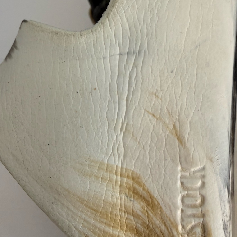 Birkenstock Two-Tone Black and Cream Marbled Leather Sandals - Picture 6 of 9